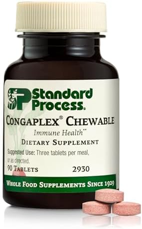Standard Process Congaplex Chewable - Supplement for Immune System Support with Vitamin A - Supports Thymus Gland & Protein Synthesis - Non-Dairy &