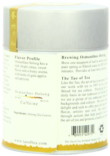 The Tao of Tea, Osmanthus Oolong Tea, Loose Leaf, 2.5 Ounce