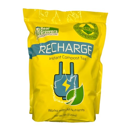 Real Growers Recharge 16oz – Mycorrhizae & Soil Microbes Instant Compost Tea for Root Growth, Transplant Support & Nutrient Uptake