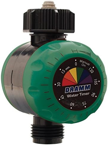 Dramm ColorStorm Premium Water Hose Timer, Mechanical, Turns Water Off Automatically, Up to 120 Minutes of Run Time, Compact for Lawn, Drip