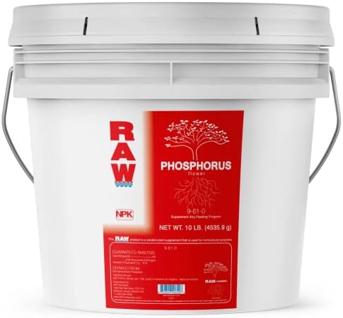 RAW Phosphorus Fertilizer - Water Soluble, High Phosphorus for Plants, 10lb | Energy for Fruit and Flower - Ideal Hydroponic Phosporus Fertilizer for Indoor Plants, Gardens and Vegetables