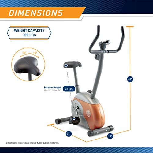 Marcy Home Fitness Personal Exercise Bike with Adjustable Magnetic Resistance for Cardio Workout and Cycle Training