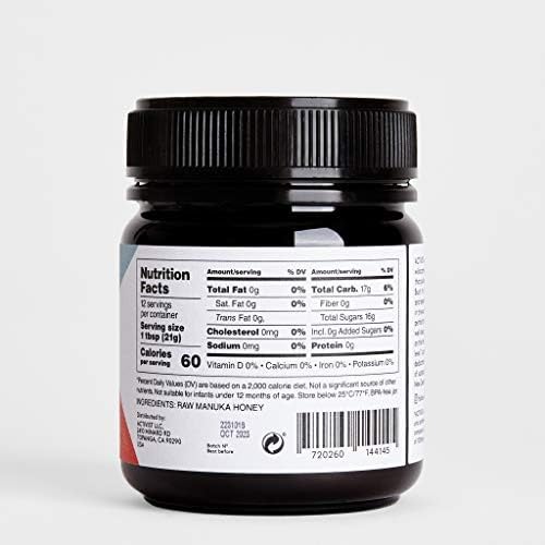 ACTIVIST - 1000+ MGO Raw Manuka Honey (8.8 oz| 250 g) | Hand-Produced in Small Batches | Mono-Floral Manuka Product of New Zealand | Certified
