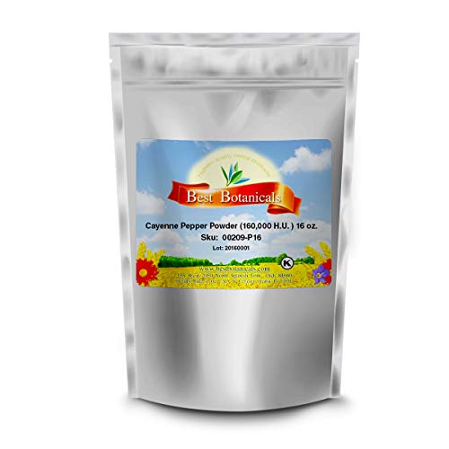 Best Botanicals Cayenne Pepper Powder 16 oz. 160,000 H.U.