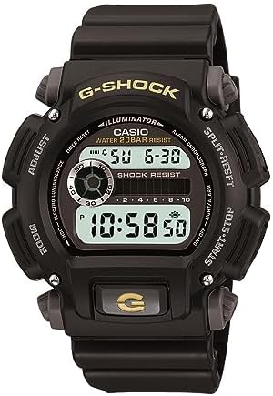 Casio DW9052 Series | Men’s Digital Watch | G-SHOCK | Black/Black | 1/100 SEC Stop Watch | Countdown Timer | LED Light | 200M WR | Shock Resistant