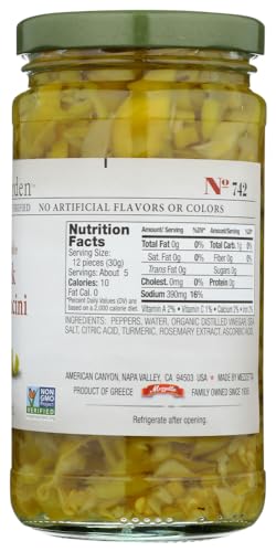 Jeffs Naturals, Golden Green Sliced Peperoncini, 12 Ounce