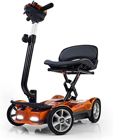 EV RIDER Transport AF 4W - Lightweight Automatic Folding Mobility Scooter - Jupiter Gold