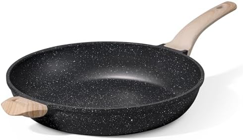 CAROTE Nonstick Frying Pan, 8 Inch Classic Granite Skillet | Kitchen Healthy Non Toxic Stone Cookware,All-Stovetop Compatible, Cool Handle, Easy to Clean, PFOA Free