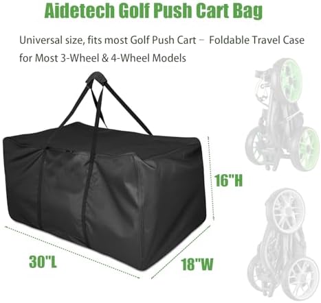 Golf Push Cart Bag, Heavy-Duty Push Carts Carrying Storage Bag