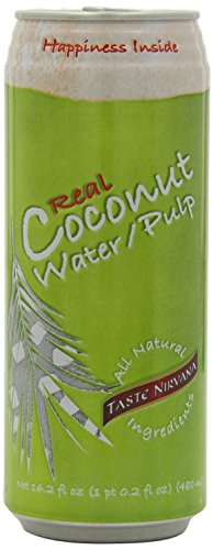 Taste Nirvana Real Coconut Water With Pulp, 16.2-oz, Pack of 24