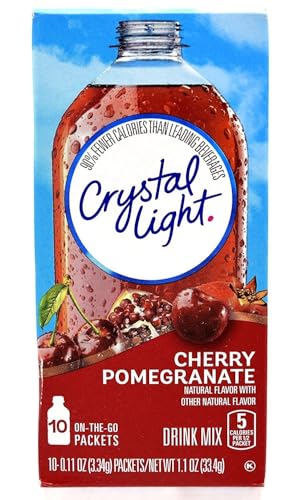 Crystal Light Antioxidant, Natural Pomegranate Cherry Drink Mix, 10 ct