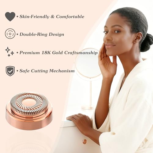 tuokiy Replacement Heads for Flawless Finishing Touch Face Shaver | Compatible with Flawless facial hair remover gen 2, 4-pack, Hypoallergenic blades
