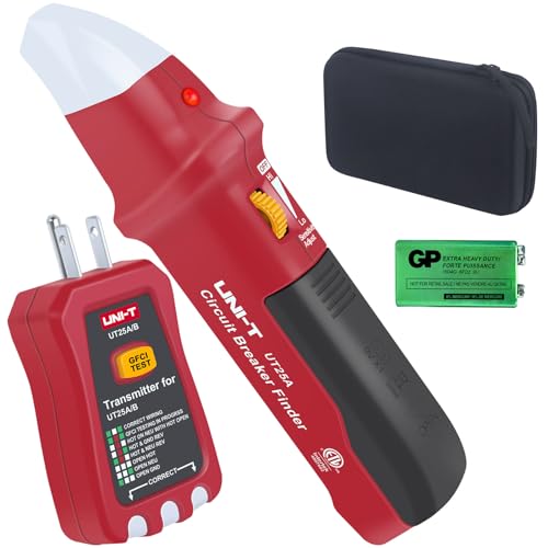 UNI-T AC Circuit Breaker Finder and Tracer Tool Kit with Electrical Integrated GFCI Outlet Tester