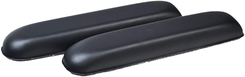 14" Black Vinyl Co-Molded Full Length Armrest Pads for Jazzy Power Chairs (Set of 2)