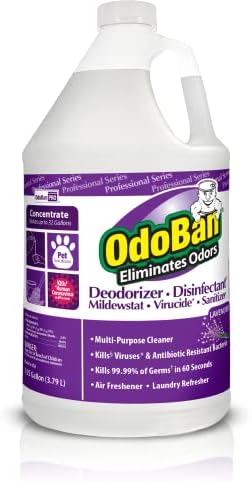 OdoBan Professional Disinfectant and Odor Eliminator Concentrate, 4 Gallons, Original Eucalyptus Scent