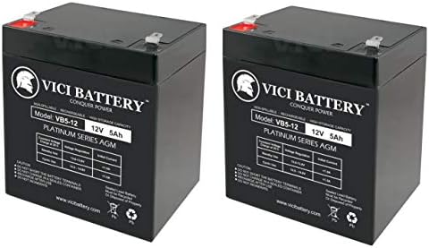 Vici 12V 5AH SLA Battery for Lawn and Garden Tool - 2 Pack Battery Brand Product