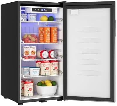 EdgeStar BWC210SLD 113 Can Beverage Center Stainless Solid Door | Freestanding, Reversible door, Digital Display, LED Light, Door Lock