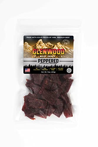 Glenwood Jerky 10oz Bag 100% Beef Jerky (PEPPERED)