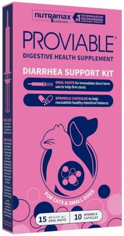 Nutramax Proviable Probiotics + Prebiotics for Dogs, Diarrhea Support Kit