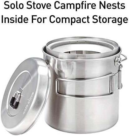 Solo Stove 2 Pot Set: Stainless Steel Companion Pot Set for Solo Stove Campfire. Great for Backpacking, Camping, Survival