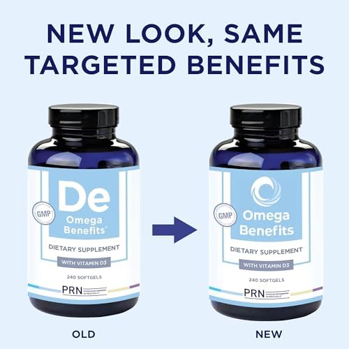 PRN rTG Omega 3 Supplement - 240 Softgels, 60-Day Supply | Fish Oil Omega 3 Supplements with 1680 mg EPA & 560 mg DHA, Omega-3 + Vitamin D for Skin, Joint, Brain, Eye & Heart Health