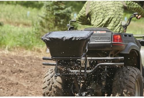 Guide Gear UTV/ATV Receiver Mount Broadcast Spreader Seeder, 80 Pound Capacity, Lawn and Garden Seed Spreaders, 12-Volt, with Rain Cover