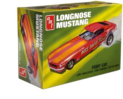AMT 1969 Ford Mustang Long Nose Funny Car Gas Ronda 1:25 Scale Model Kit