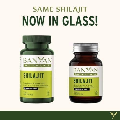 Banyan Botanicals Shilajit – 90 Pure Pressed Tablets for Energy & Vitality*