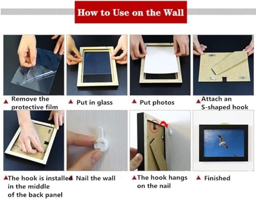 6x8 inch Picture Frame Made of 100% Solid Wood and High Definition PlexiGlass Display Pictures for Table Top Display and Wall Mounting Photo Frame