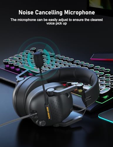 SENZER SG500 Gaming Headset with Noise Cancelling Microphone Black