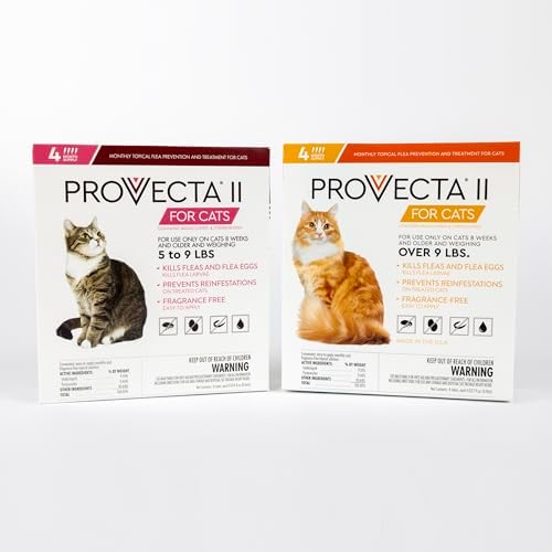 PROVECTA® II for Large Cats (Over 9 lbs) Flea Topical Treatment, 4-Month Supply