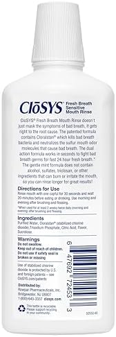 CloSYS Mouthwash, 32 Ounce, Fresh Breath Mouthwash, 2 Pack, Gentle Mint