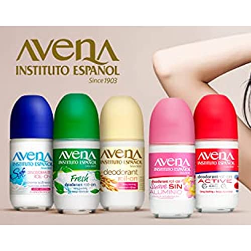 4 x Avena ACTIVE Roll On Deodorant By Instituto Espanol/Desodorante De Avena
