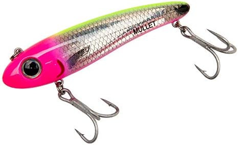 Bomber Lures Mullet Slow-Sinking Twitch / Walking Saltwater Fishing Lure - Excellent for Speckled Trout, Redfish, Stripers and More, 3 1/2 Inch, 5/8 Ounce