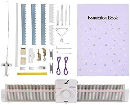 Knitting Machine and Accessories, LK150 150 Stitches 6.5mm Mid Gauge Plastic Domestic Knitting Machine with Accessories Tool Set for Household Sewing