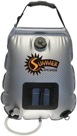 Advanced Elements - Summer Shower/Solar Shower - Different Capacity - Shower Head - Reflective Mirror - Fill Valve - Black or Silver