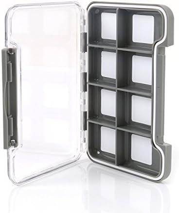 Maxcatch Super Slim Magnetic Back Waterproof Fly Fishing Box: 6, 12, or 18 Compartments(HB96B (8 Compartments))