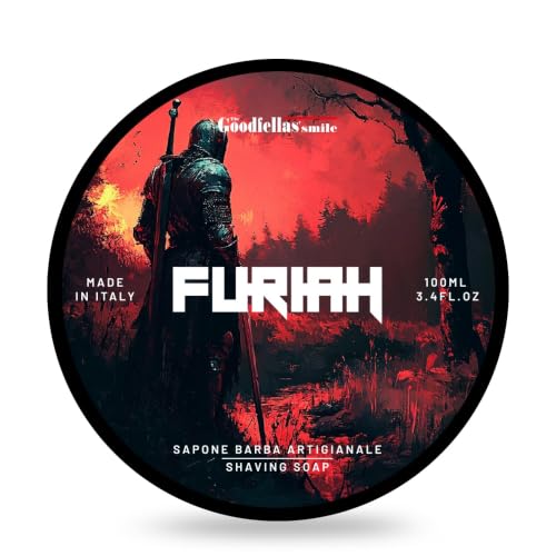Goodfellas' Smile Furiah Shaving Soap, Made in Italy | Builds Dense, Cushioning Lather For Smooth Razor Glide