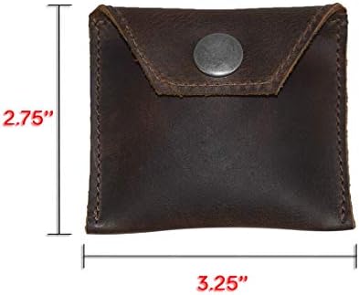 Hide & Drink, Rustic Leather Tampon Case, Condom Holder Pouch, Secret Stash Handmade :: Bourbon Brown