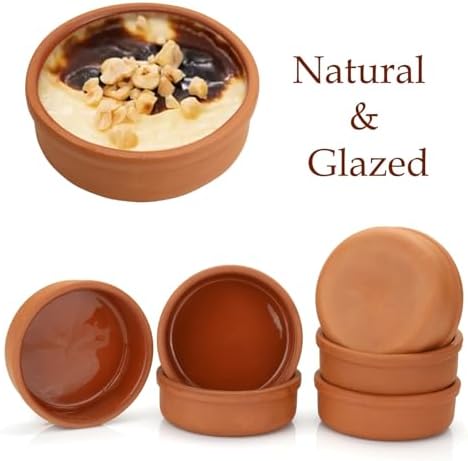 Areste Mexican Clay Cookware Set (Set of 6)- Terracotta Cooking Pots, Bowls, Plates, and Serving Dishes - Premium Spanish Earthenware for Baking
