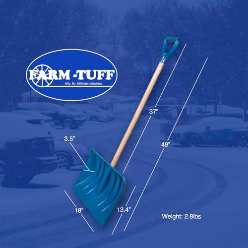 Farm-TUFF Heavy Duty Multi-Purpose Shovel - Snow, Barn, Grain