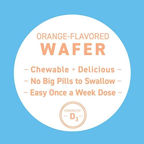 Replesta NX 14,000 IU Vitamin D3 Cholecalciferol, for Vitamin D Deficiency, Once-Weekly Chewable Wafer, Non-GMO, Natural Orange Flavor, 8 Tablets
