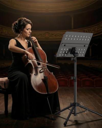 Vekkia Metal Professional Portable Perforated Sheet Music Stand
