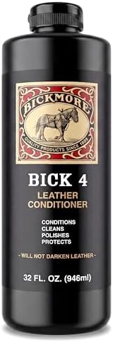 Bick 4 Leather Conditioner & Cleaner, Won't Darken Boots, Couch, Bags 8 oz | Made in USA, For Shoes, Furniture, Jackets, Auto Interiors, Apparel & Accessories