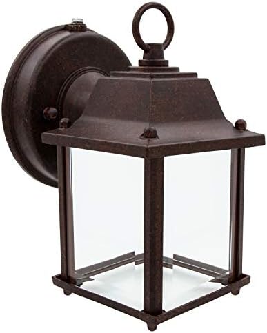 Maxxima LED Aged Bronze Outdoor Wall Light, Photocell, 650 Lumens 3000K