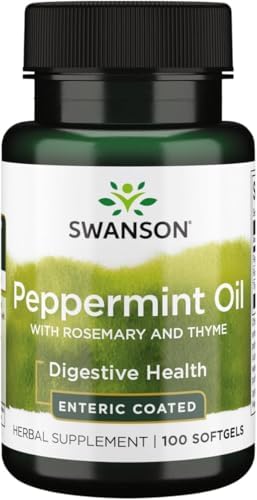 Swanson Peppermint Oil Combination, Enteric-Coated, 100 Softgels | Effective Relief from Occasional Mild Gas and Indigestion