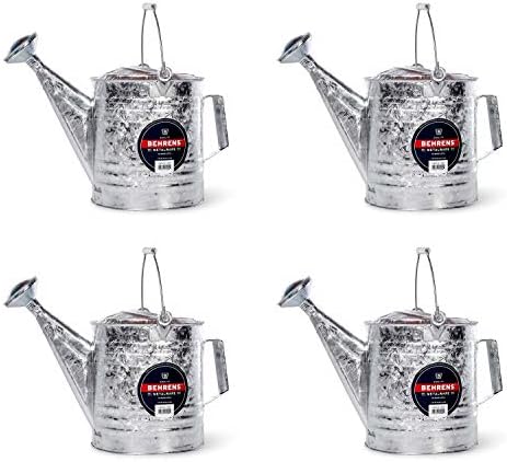 Behrens 210 2-1/2-Gallon Steel Watering Can, Silver - 4 Pack