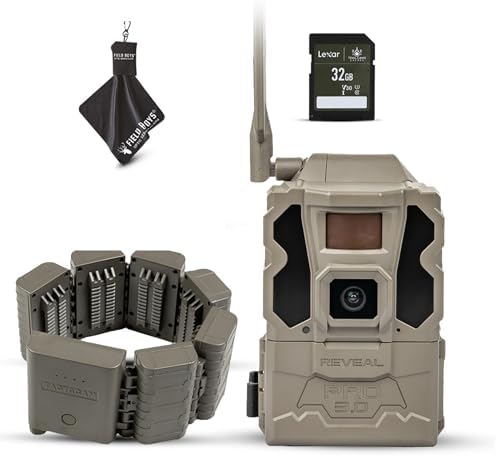 TACTACAM Reveal Pro 3.0 LTE Cellular Trail Camera AT&T & Verizon, 4K Photo Quality, No Glow, for Hunting, Surveillance Includes Battery Belt, SD Card