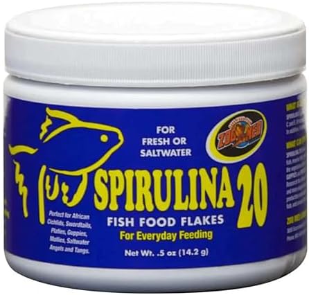 Zoo Med Spirulina 20 Flake Fish Food, 4-Ounce