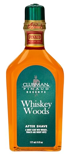 Clubman Reserve Whiskey Woods After Shave Lotion for Men – Refreshing After Shave Splash, Soothing Aftershave Care, 6 oz